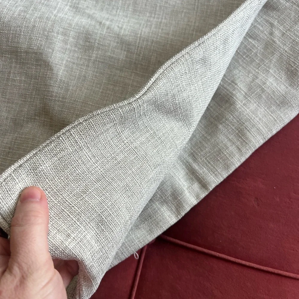 Neutral 18x18 Linen Look Pillow Covers (Set of 2) + Matching Couch Scarf